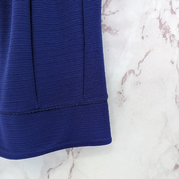 Anthropologie Dress Women XS 0 2 Purple Ribbed Pockets Mini Maeve Ruffle Ottoman - Picture 4 of 10